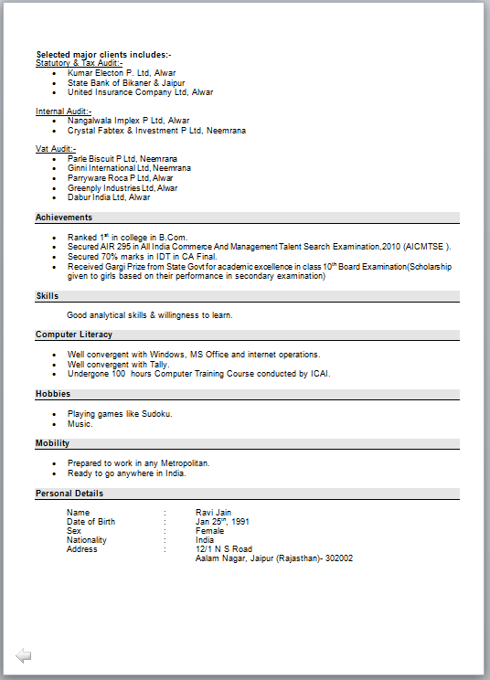 Template resume and letters